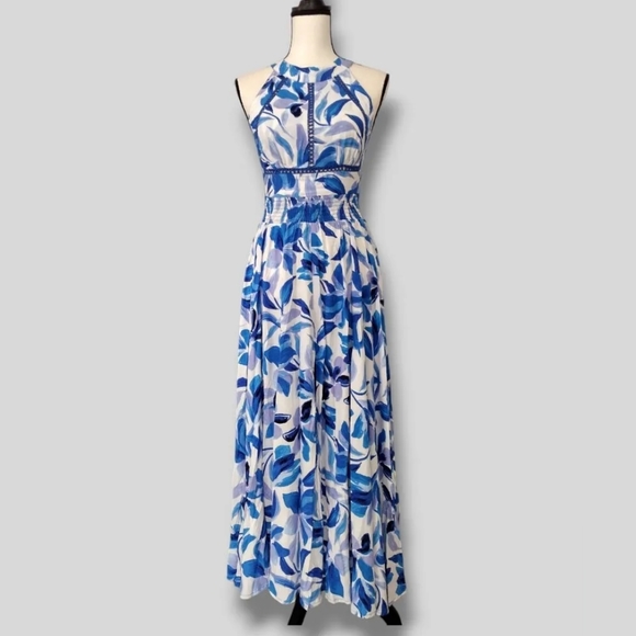Abel de Label Dresses & Skirts - NEW ABEL THE LABEL Size M Blue/White Floral Maxi Halter Dress